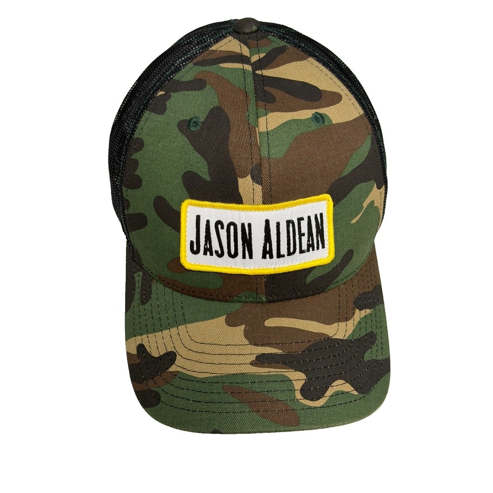Jason Aldean Camo Trucker Hat Adjustable Richardson Snapback Camouflage Ball Cap